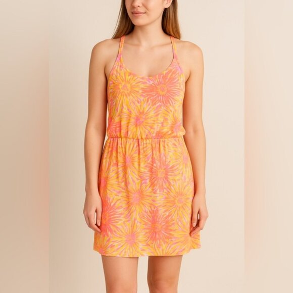 Lilly Pulitzer Floral Racerback Knit Dress – Size M - Picture 1 of 10